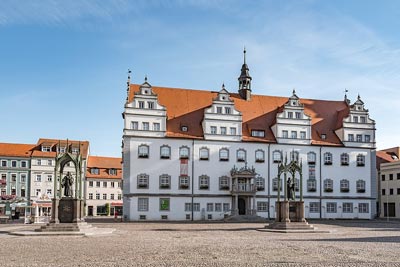 Rathaus auf dem Markt der Lutherstadt Wittenberg